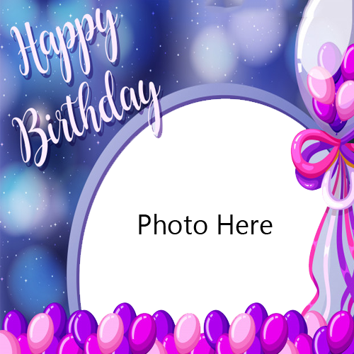 Happy Birthday Card with Name and Photo Editing Online for Free