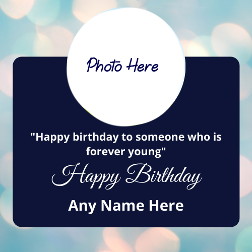 Happy Birthday Greeting Card with Name and Photo Online Editing