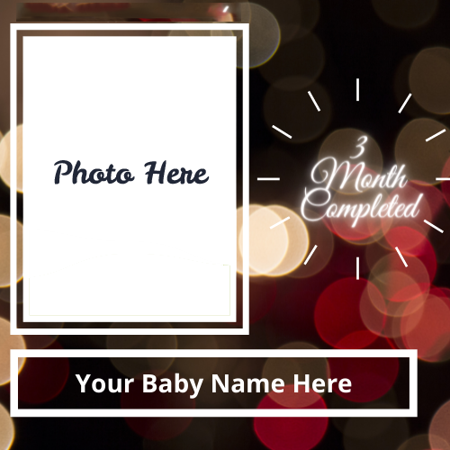 3-Month Complete Photo Frame with Name Cards