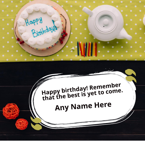 Greeting Card Happy Birthday with Name and Photo Editing