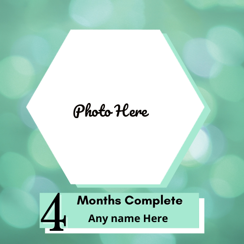 Create Baby 4th Month Complete Photo Frame