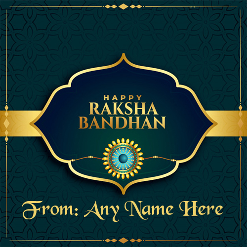 Happy Raksha Bandhan Wishes Card with Name Editing Option