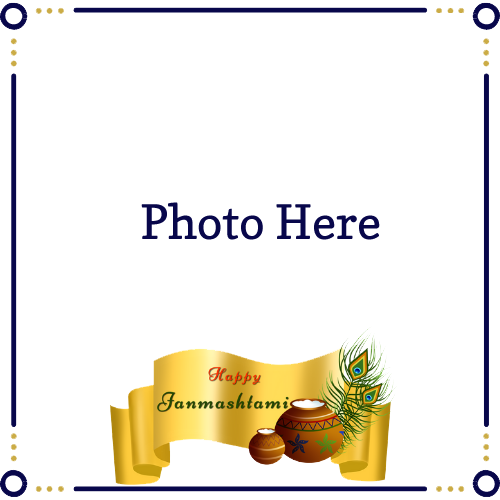 Happy Janmashtami Photo Frame with Your Picture Editing