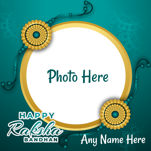 Happy Raksha Bandhan Wishing Card with Photo Editing