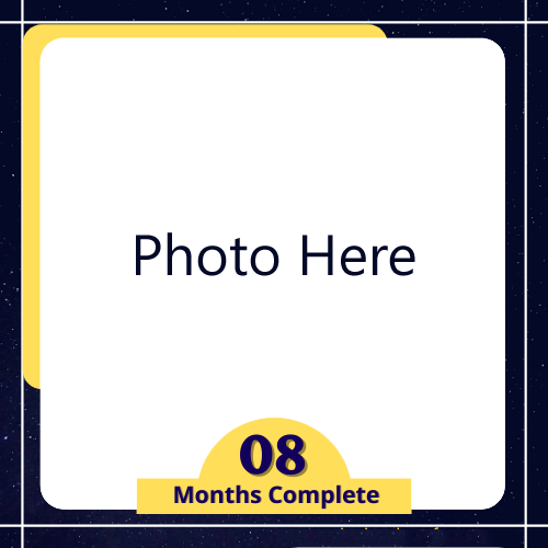 8-Month Completed Baby Photo Frame Free Editing