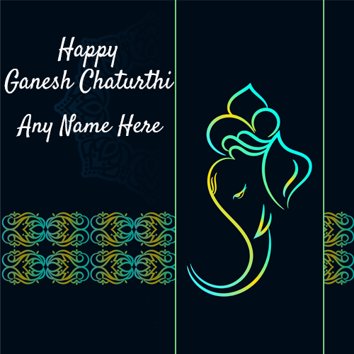 Happy Ganesh Chaturthi 2025 Card with Name and Picture Customization