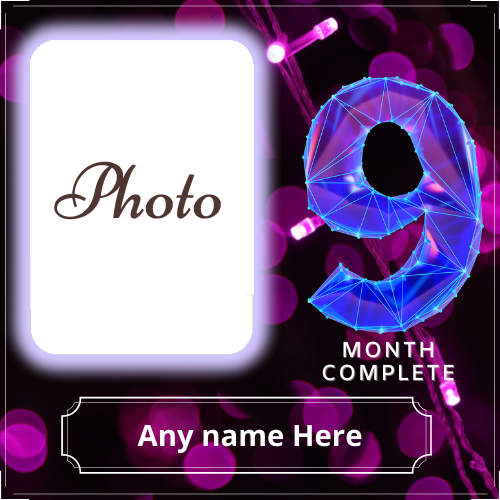 9-Month Complete Photo Frame with Name Editing