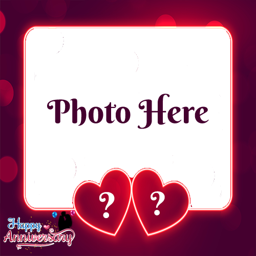 Happy Anniversary Couple Alphabet Card with Photo Custom Editing