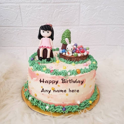 Princess-Themed Birthday Cake With Free Name Customization