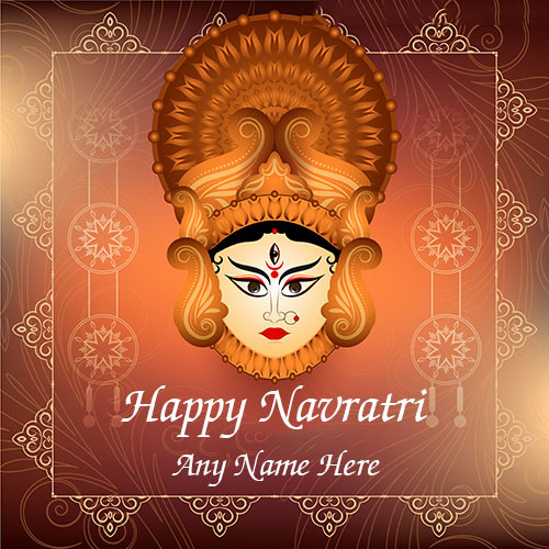 Happy Navratri Greeting Card with Name Custom Editing