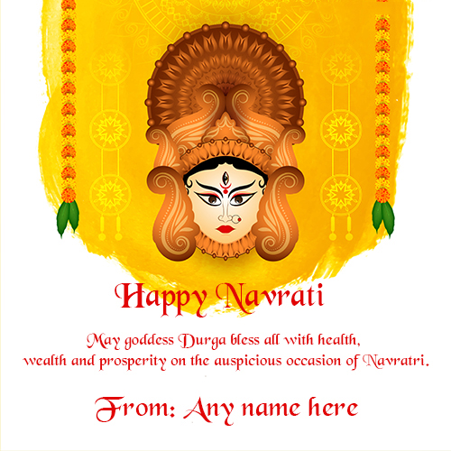 Happy Navratri Wishes with Name Customization