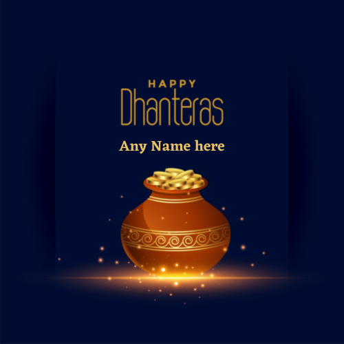 Happy Dhanteras Wishes with Name Customization Online