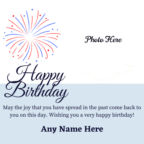 Happy Birthday Wishes Card with Name and Photo Editing