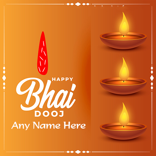 Create Happy Bhai Dooj 2025 Card with Name and Picture