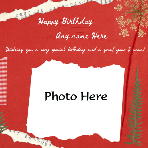 Happy Birthday Card with Name and Photo Editing Free Download