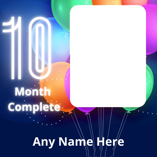 10 Months Complete Baby Photo Frame with Name Customization