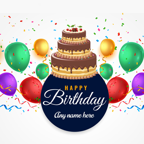 Happy Birthday Card with Name Editing Free Download