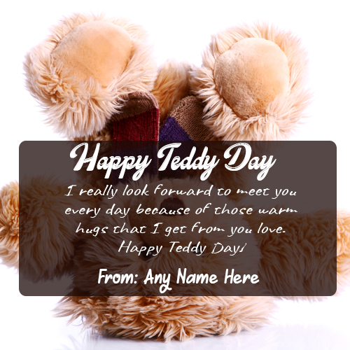 Happy Teddy Day Quotes of 2025 with Name Customization