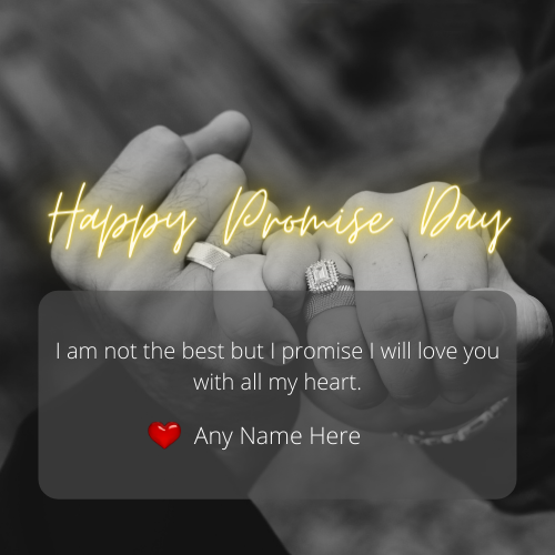 Happy Promise Day 2025 Greeting Card with Name Custom Editing