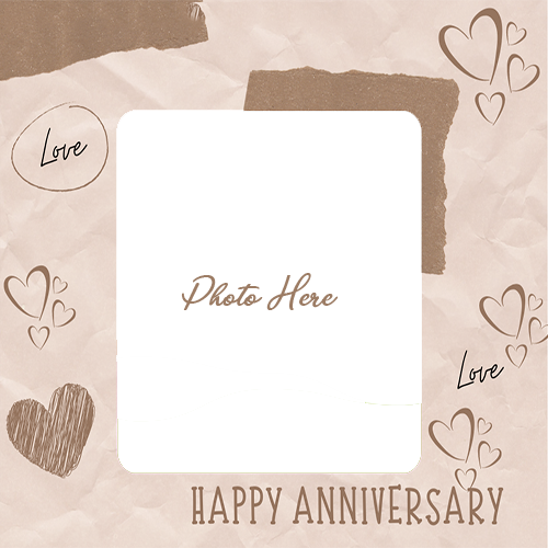 Custom Anniversary Photo Frame With Personalized Name