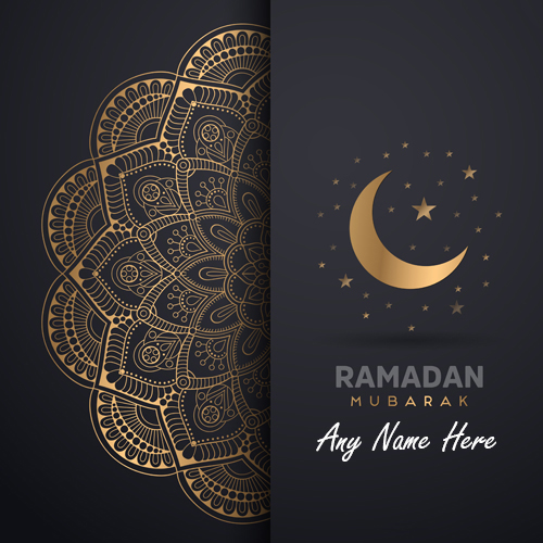 Happy Ramadan Mubarak 2025 Card with Name Editing and Image