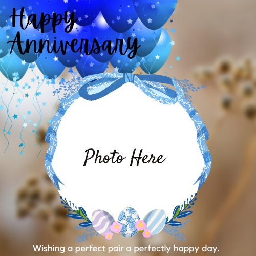 Happy Anniversary Card with Name and Photo Custom Edit