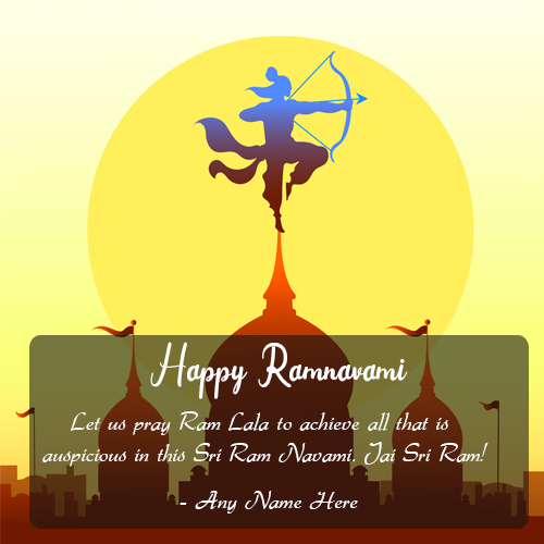 Happy Ram Navami Card with Name Customization