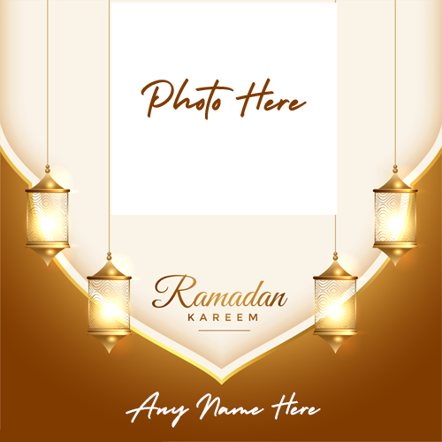 Ramadan Mubarak Wish with Name and Photo Custom Editor