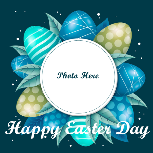 Happy Easter Day 2025 Wishes Card with Name and Photo Editing