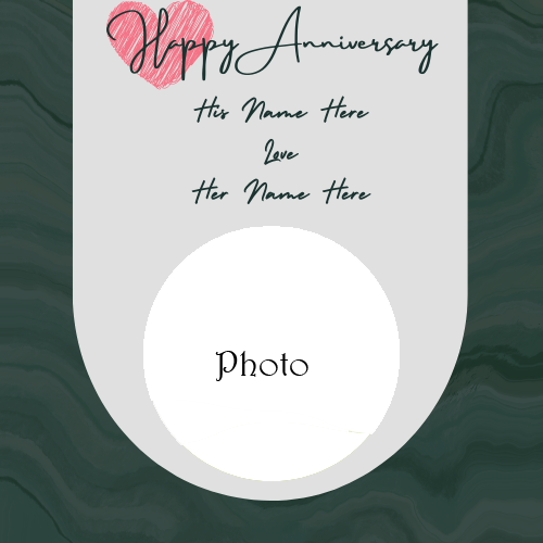 Create Happy Anniversary Wishes with Couple’s Picture and Name Editing
