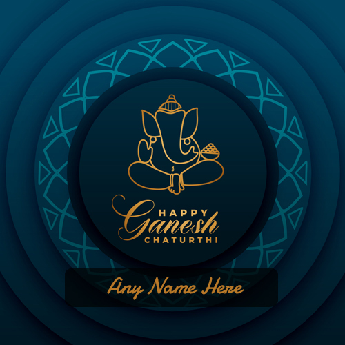 Ganesh Chaturthi 2025 Custom Wishes Card With Name