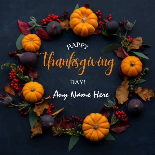 Thanksgiving 2025 Greeting Card With Custom Name Editor