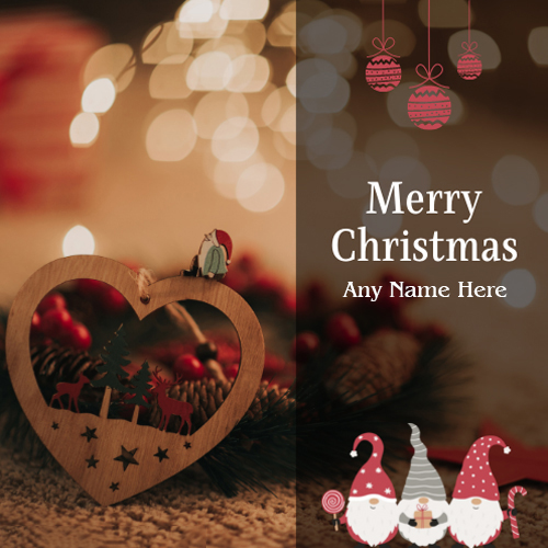 Happy Merry Christmas 2025 Card with Name Custom Edit Free