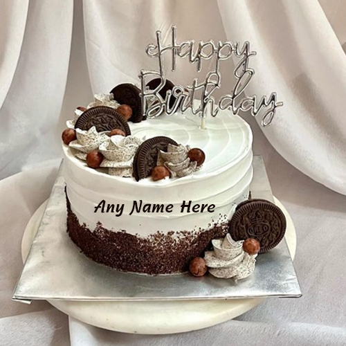 Happy Birthday Cake with Name Custom Edit