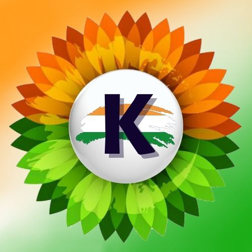 K Alphabet Name Indian Flag Profile Picture for WhatsApp Dp