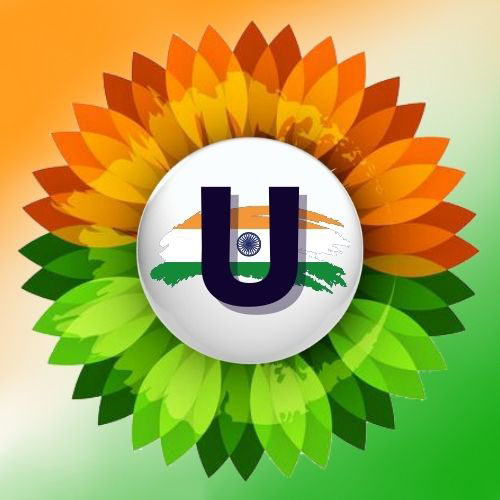 U Alphabet Name Indian Flag Profile Picture for WhatsApp Dp