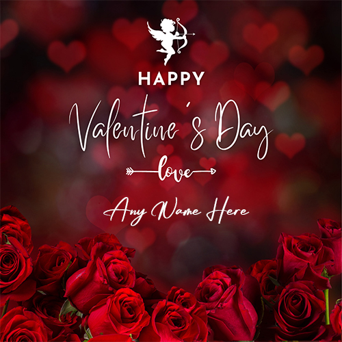 Happy Valentine’s Day Special Greeting Card with Name Custom Edit