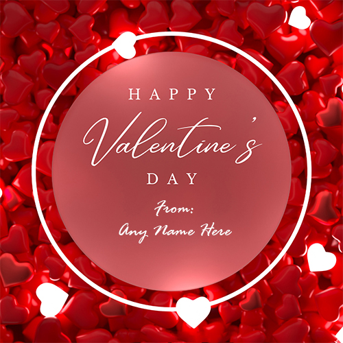 Valentine’s Day Wish Card with Name and Photo Edit for Your Love