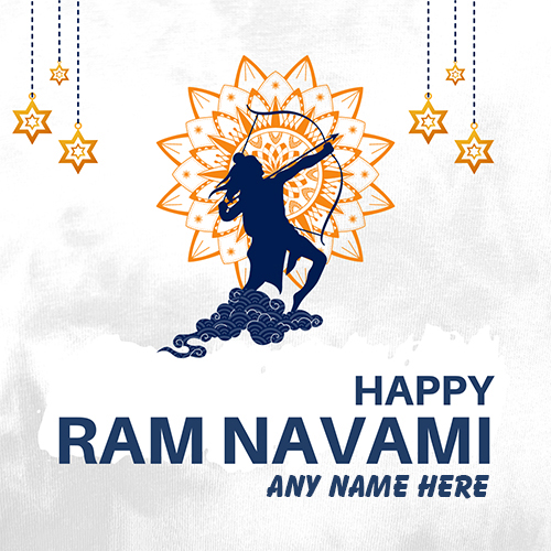 Happy Ram Navami 2025 Card with Name Custom Edit for Free