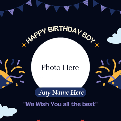 Custom Birthday Boy Card With Editable Name And Photo