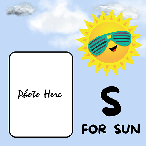 S for Sun Word Photo Frame - A Fun and Educational Way for Kids to Learn