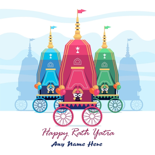 Personalized Rath Yatra Greeting Card With Name Editor