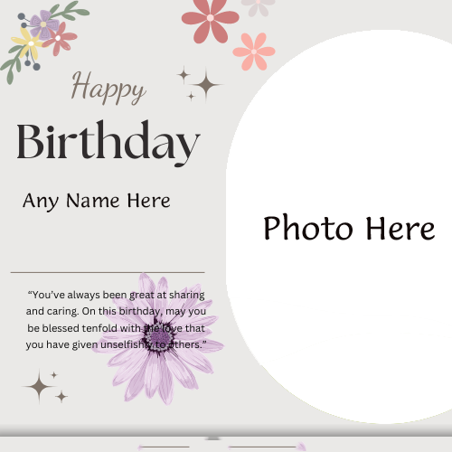 Exclusive Birthday Wishes Card With Name And Photo Editor