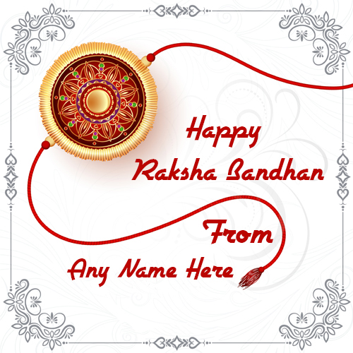 Raksha Bandhan 2025 Greeting Card Maker With Custom Name