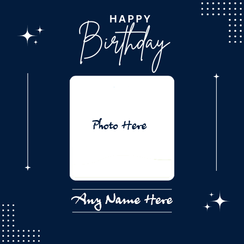 Create Stunning Happy Birthday Greeting Cards with Name and Photo Custom Edit