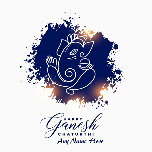 Wish You a Happy Ganesh Chaturthi Greeting Card Image