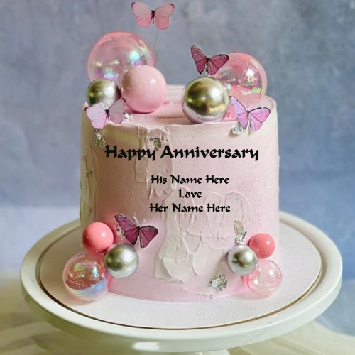 Free Happy Anniversary Cake With Name Editing Online