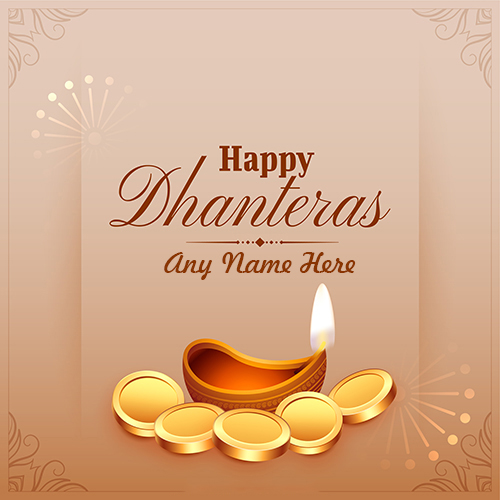 Special Dhanteras 2025 Wishing Card with Name Custom Edit