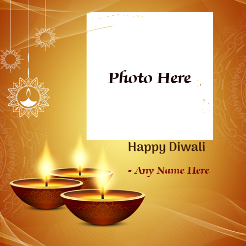 Custom Photo Frames For Diwali 2025 With Name And Picture