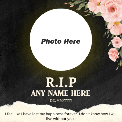 RIP Photo Editor With Custom Name For Free Online